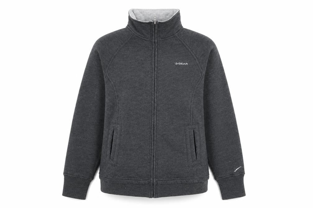 LA Gear Womens Grey Polyester Full Zip Sweatshirt Size 10 Zip