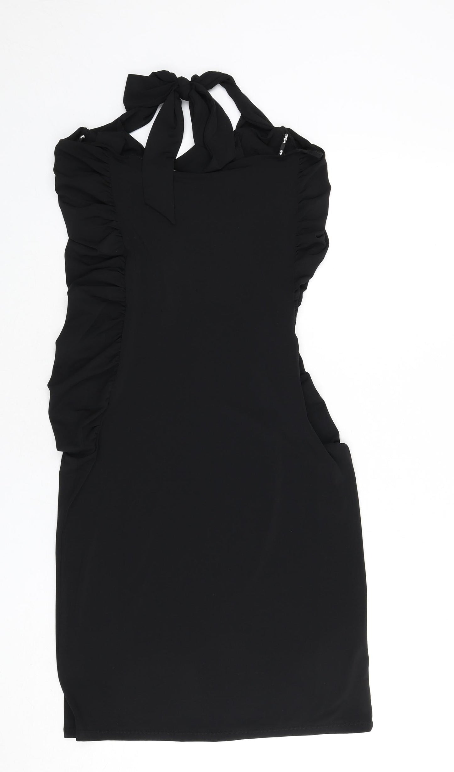 Morgan Womens Black Polyester Bodycon Size M Halter Tie