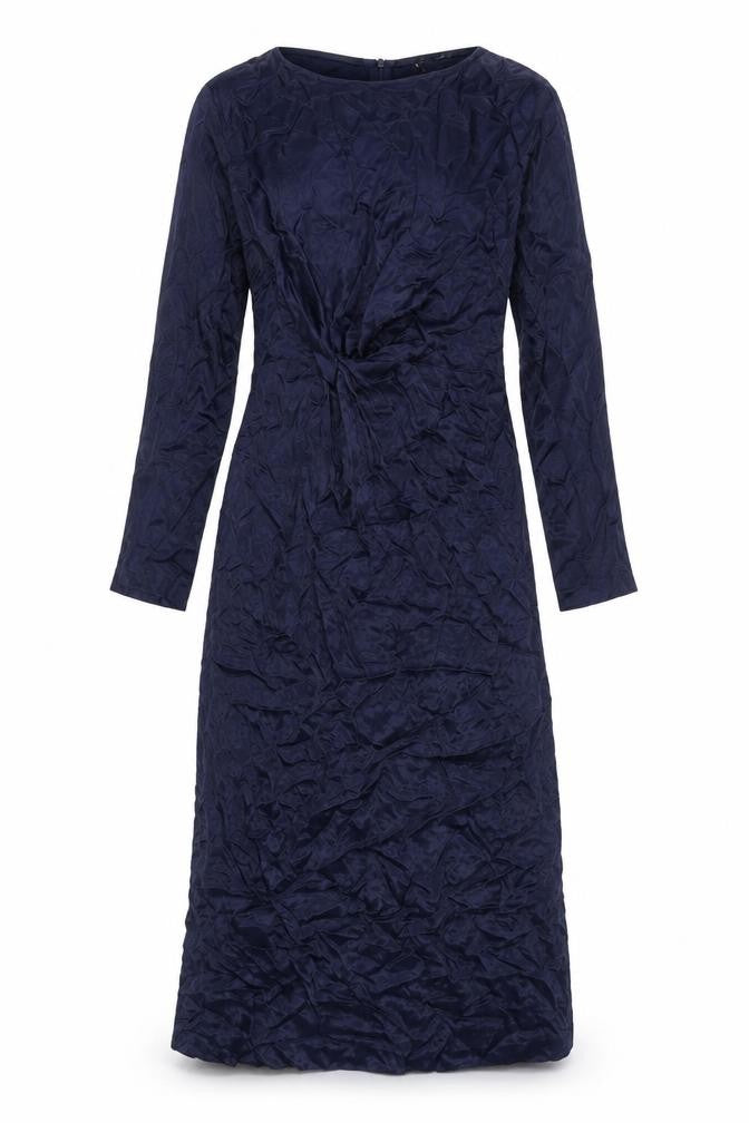 Zara Womens Blue Polyester A-Line Size L Round Neck Zip