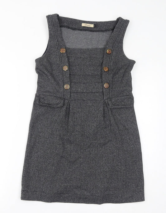 m butterfly Womens Grey Viscose Tank Dress Size L Round Neck Zip