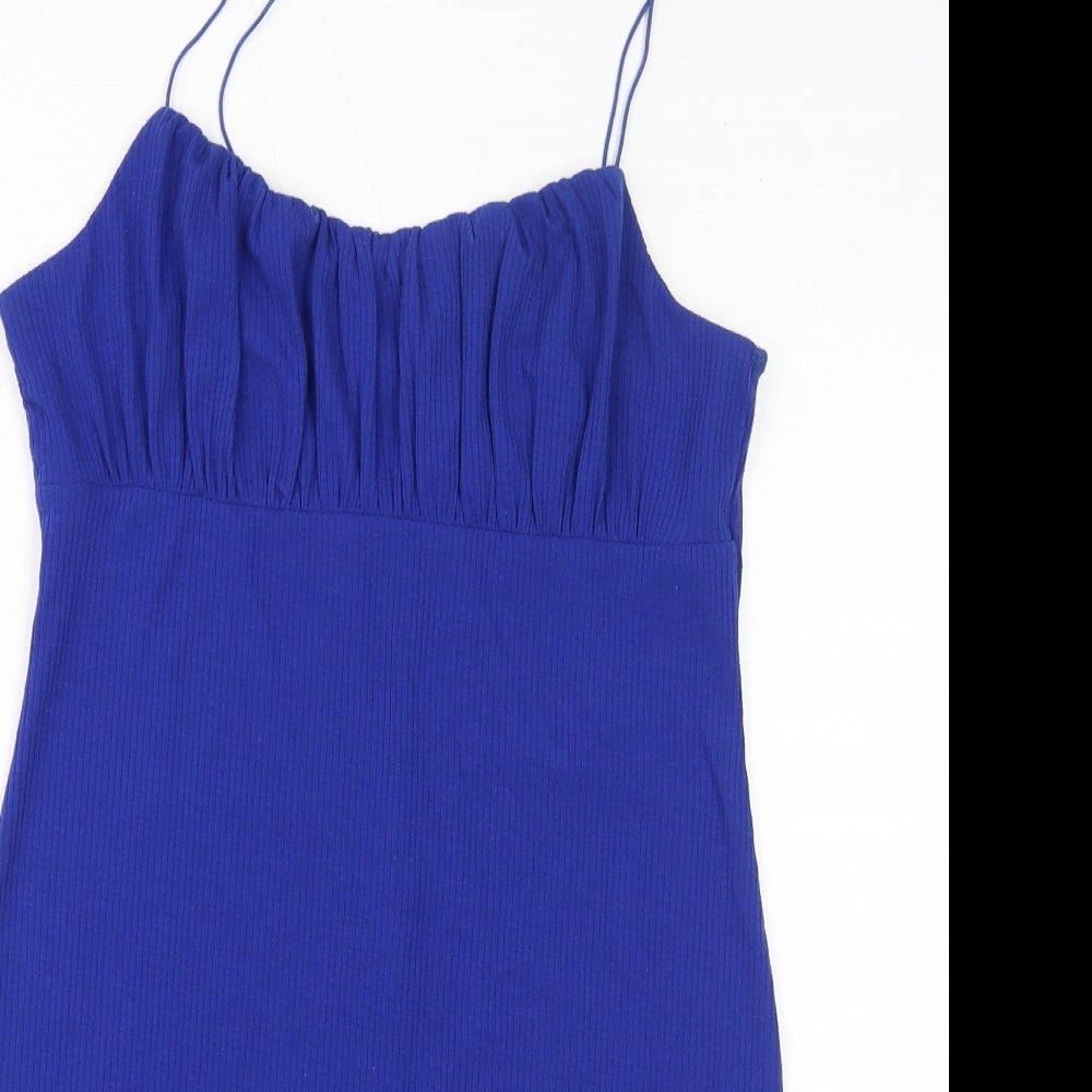 Urban Outfitters Womens Blue Polyester Bodycon Size L Round Neck Pullover