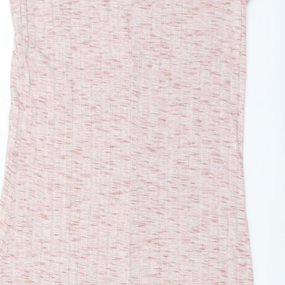 Charlotte Russe Womens Pink Polyester Mini Size XS Mock Neck Pullover