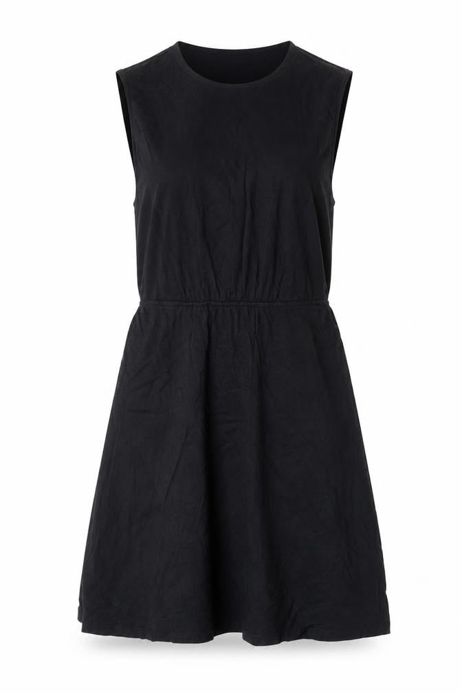 Marks & Spencer Womens Black Cotton A-Line Size 10 Round Neck Pullover