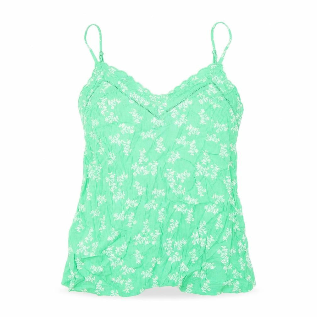 Marks & Spencer Womens Green Floral Viscose Basic Tank Size 10 Sweetheart