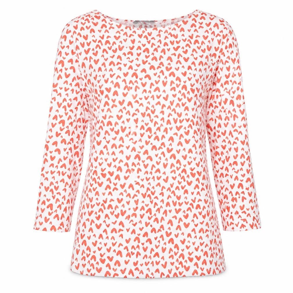 Marks & Spencer Womens White Geometric Cotton Basic T-Shirt Size 10 Round Neck