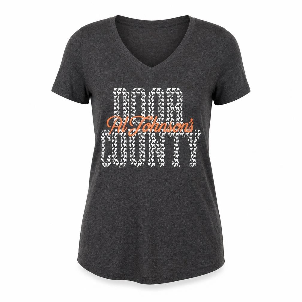Camp David Womens Grey Polyester Basic T-Shirt Size L V-Neck