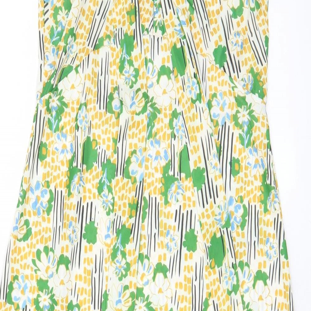 Zara Womens Multicoloured Geometric Polyester A-Line Size S Off the Shoulder Pullover