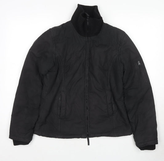 Etam Womens Black Jacket Size 12 Zip