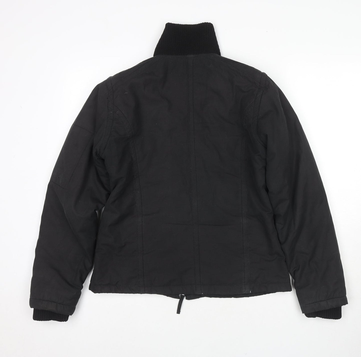 Etam Womens Black Jacket Size 12 Zip