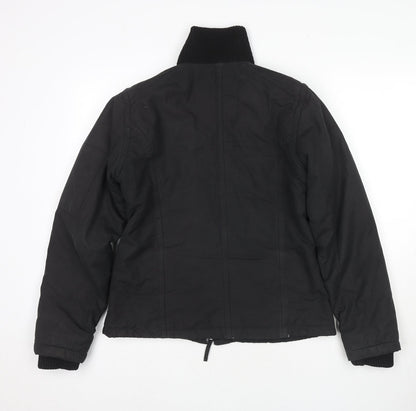 Etam Womens Black Jacket Size 12 Zip