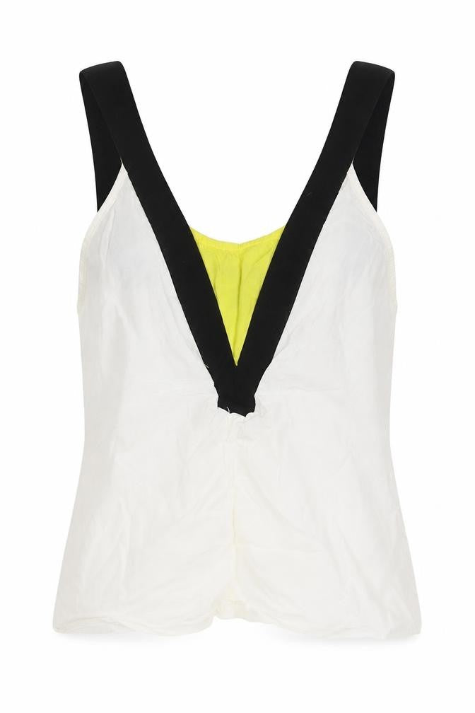 H&M Womens White Viscose Basic Tank Size 6 Round Neck