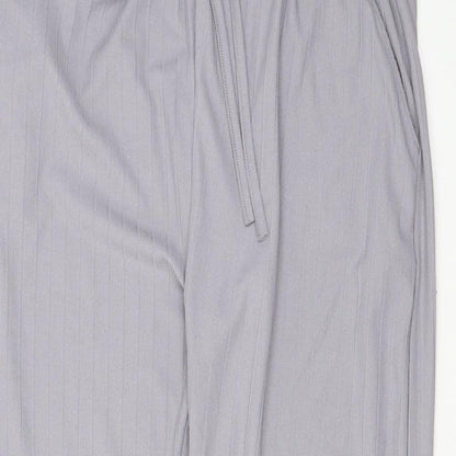 Misspap Womens Grey Polyester Trousers Size M L25 in Regular Drawstring