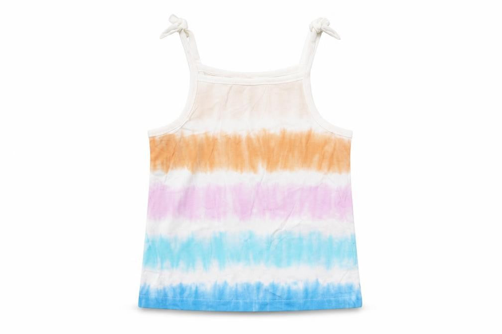 Marks & Spencer Girls Multicoloured Cotton Basic Tank Size 5-6 Years Square Neck Pullover