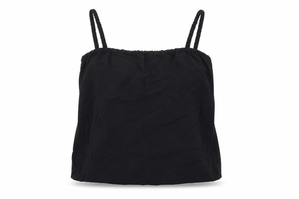 Marks & Spencer Womens Black Cotton Basic Tank Size 22 Square Neck