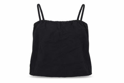 Marks & Spencer Womens Black Cotton Basic Tank Size 22 Square Neck
