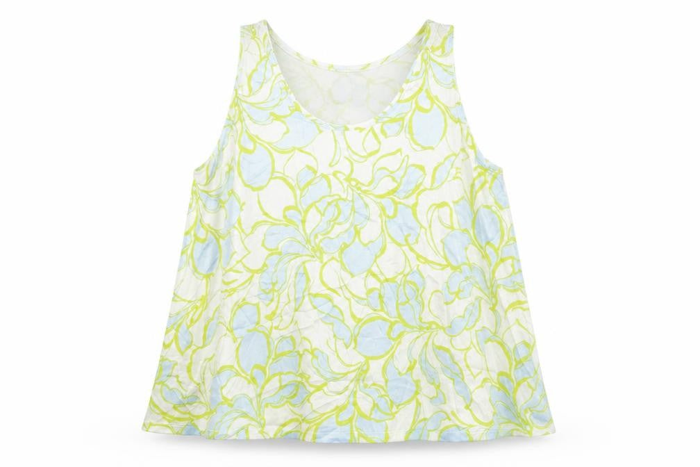 Marks & Spencer Womens Multicoloured Geometric Polyester Basic Tank Size 24 Scoop Neck