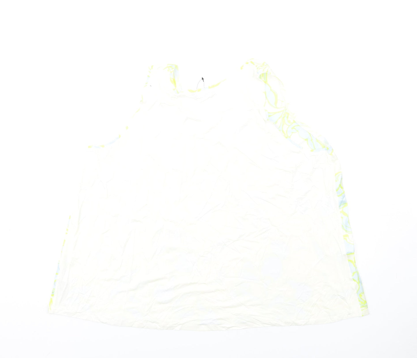 Marks and Spencer Womens Multicoloured Geometric Polyester Basic Tank Size 24 Scoop Neck