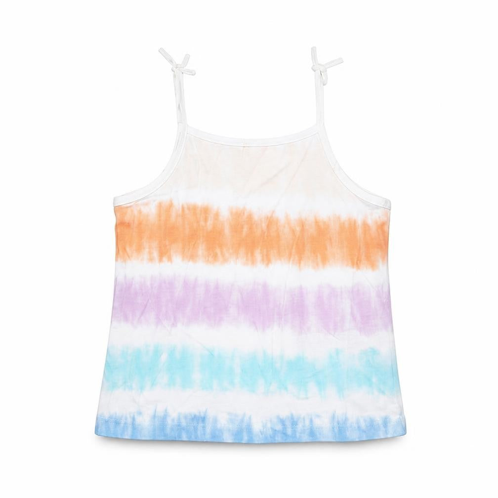 Marks & Spencer Girls Multicoloured Geometric Cotton Basic Tank Size 3-4 Years Square Neck Pullover