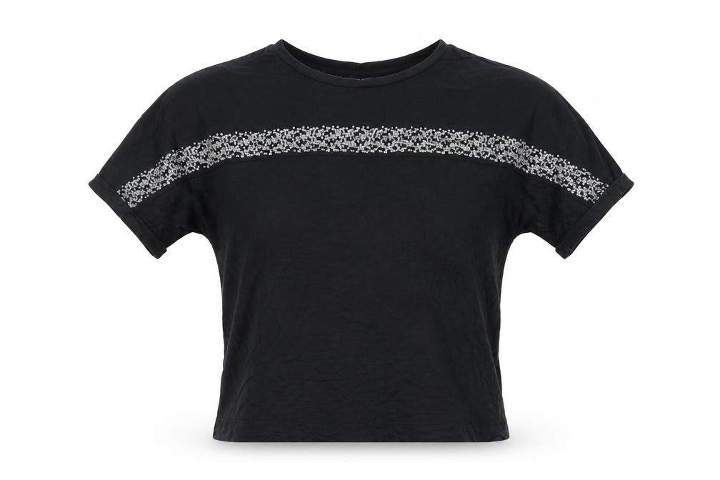 NEXT Womens Black Viscose Basic T-Shirt Size 10 Round Neck