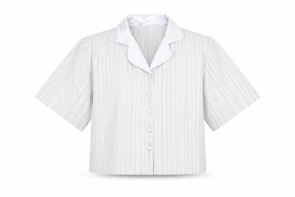 Loungeable Womens Silver Polyester Basic Button-Up Size 12 Collared