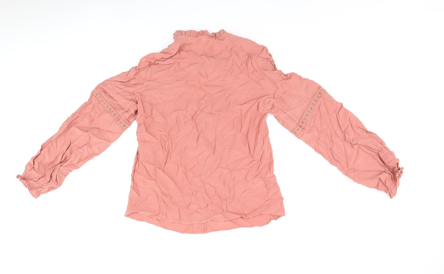 Per Una Womens Pink Viscose Basic Blouse Size 8 V-Neck