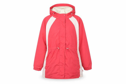 Bonmarché Womens Red Overcoat Coat Size L Zip