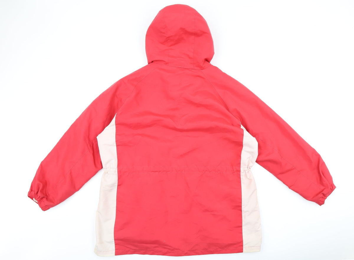 Bonmarché Womens Red Overcoat Coat Size L Zip