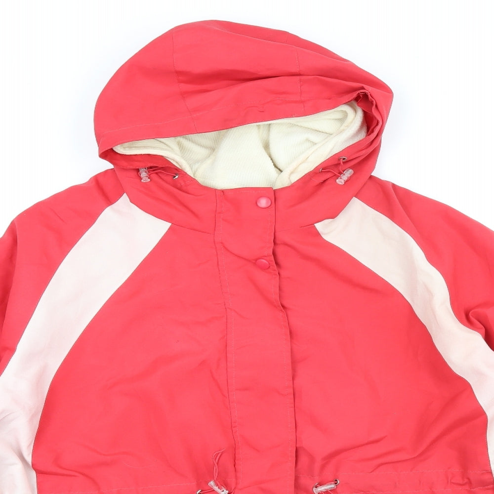 Bonmarché Womens Red Overcoat Coat Size L Zip
