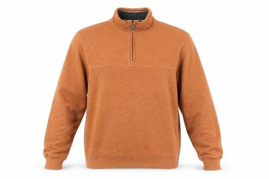 Arrow Mens Orange Cotton Pullover Sweatshirt Size L