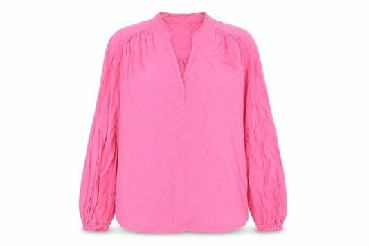 Marks and Spencer Womens Pink Viscose Basic Blouse Size 6 V-Neck