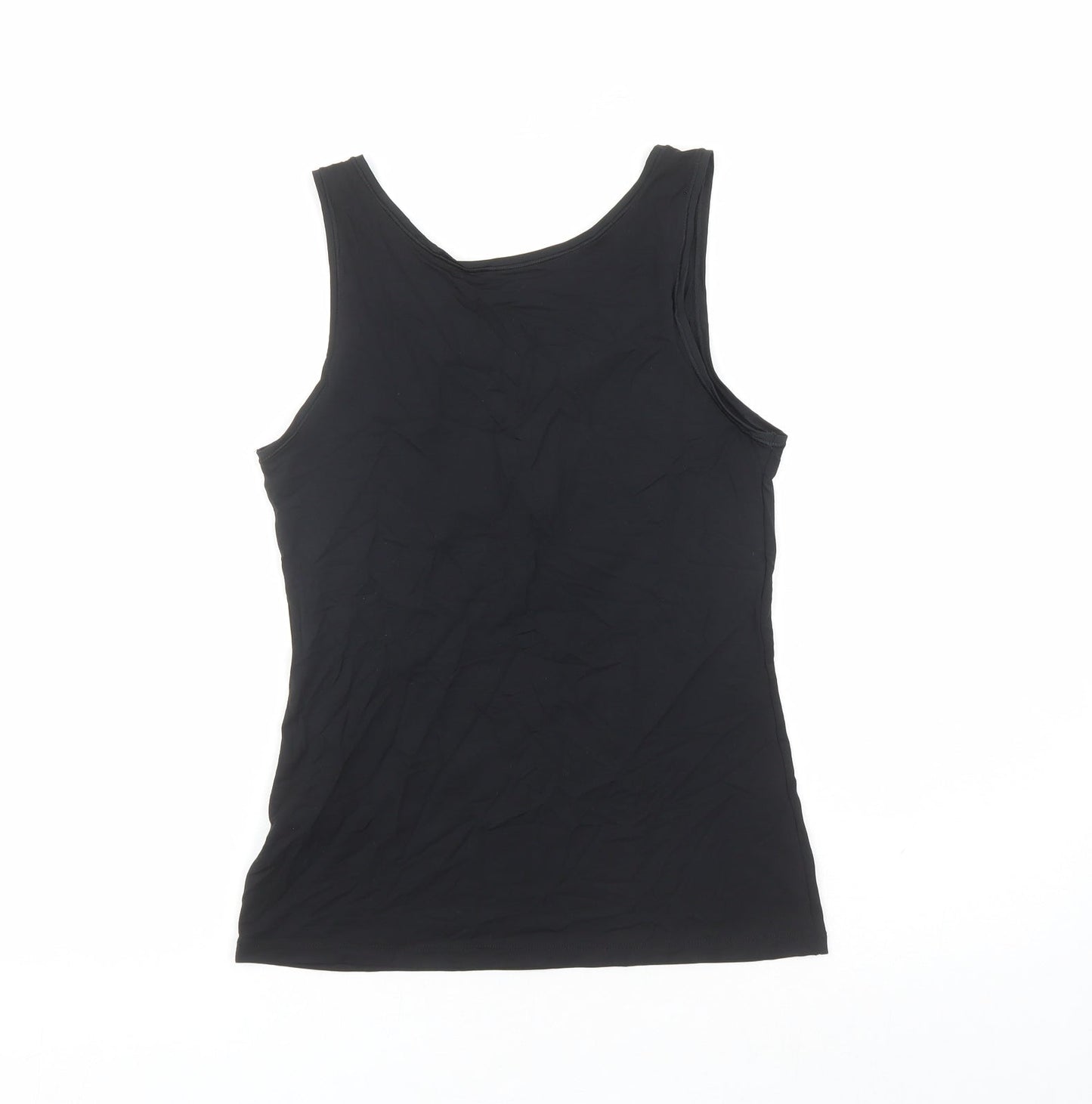 Marks and Spencer Womens Black Modal Camisole Tank Size 10 Round Neck