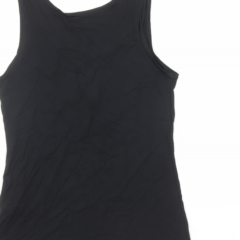 Marks and Spencer Womens Black Modal Camisole Tank Size 10 Round Neck