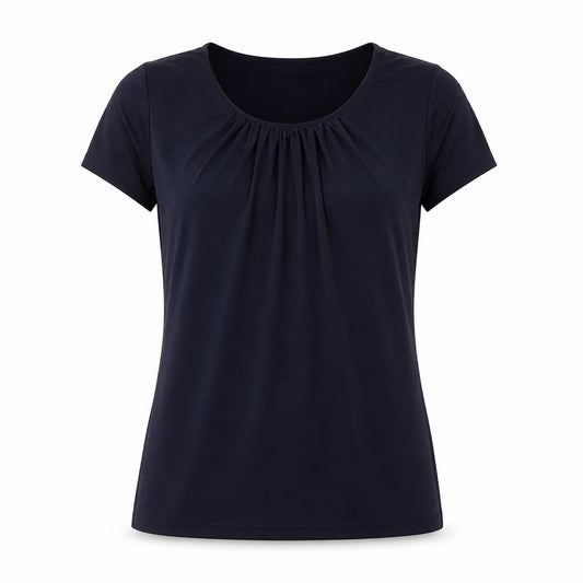 M- Premier Womens Blue Polyester Basic T-Shirt Size 10 Round Neck