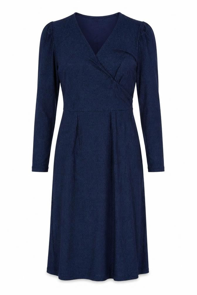 Marks & Spencer Womens Blue Polyester A-Line Size 10 V-Neck Pullover - Sparkle