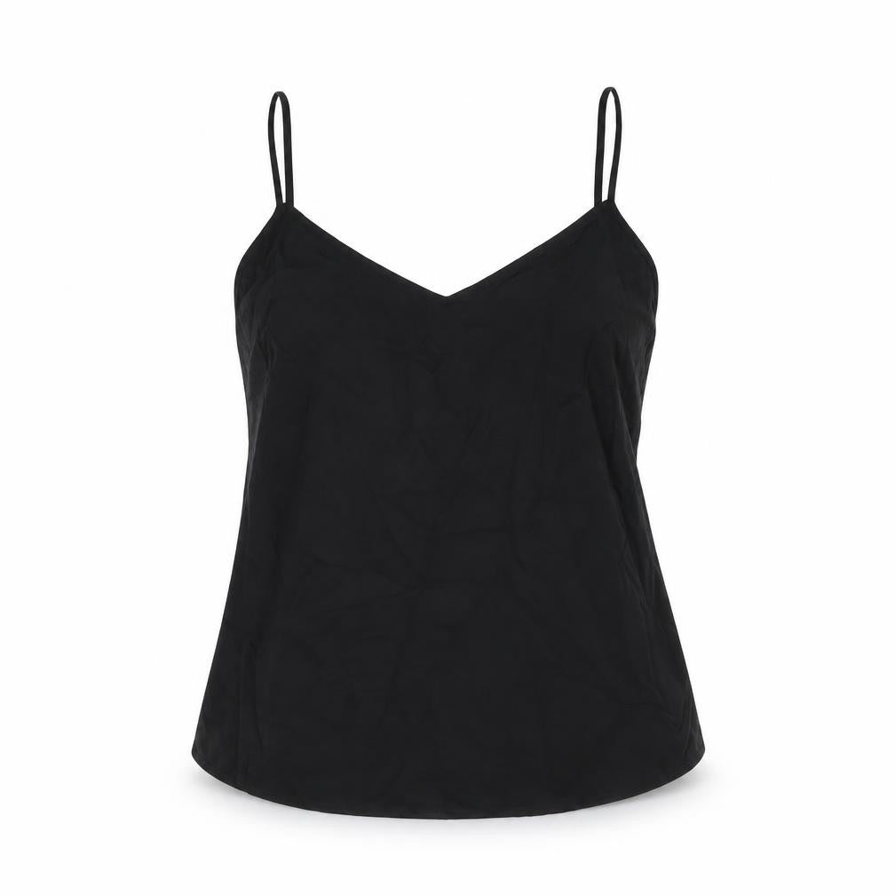 Marks & Spencer Womens Black Polyester Camisole Tank Size 10 V-Neck