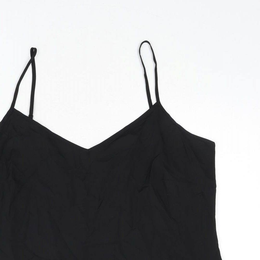 Marks and Spencer Womens Black Polyester Camisole Tank Size 10 V-Neck