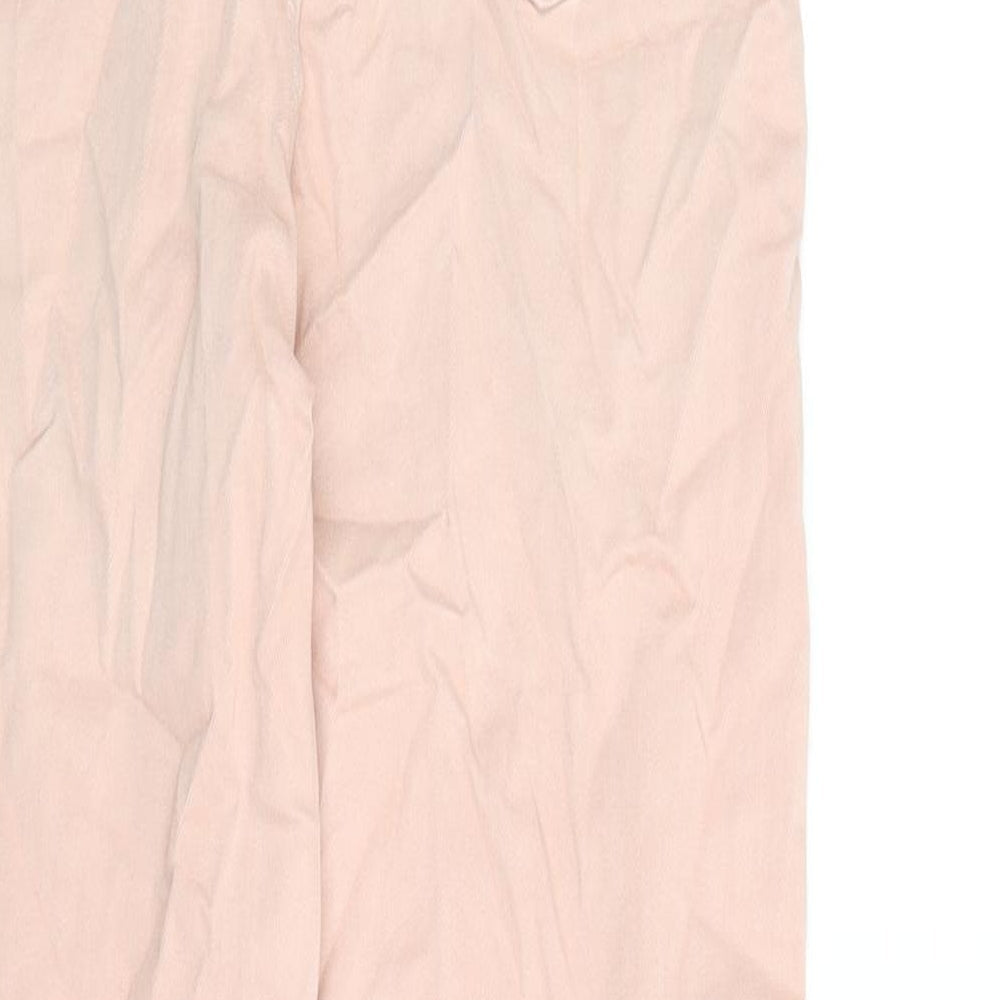 Marks and Spencer Womens Pink Cotton Skinny Jeans Size 10 L28 in Regular Zip