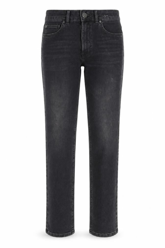 Marks and Spencer Womens Grey Cotton Straight Jeans Size 6 L26 in Regular Zip
