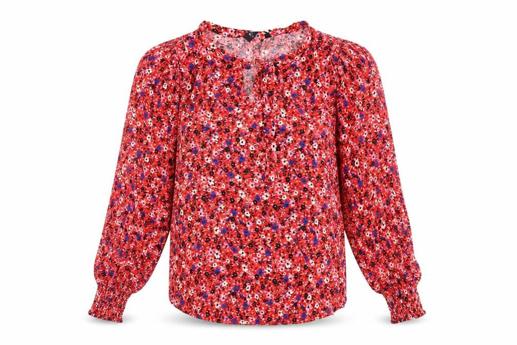 Marks & Spencer Womens Multicoloured Floral Viscose Basic Blouse Size 10 V-Neck