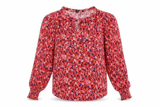 Marks and Spencer Womens Multicoloured Floral Viscose Basic Blouse Size 10 V-Neck