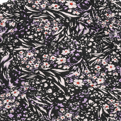 Marks & Spencer Womens Multicoloured Geometric Viscose Basic Blouse Size 8 Round Neck - Sparkle, Flowers