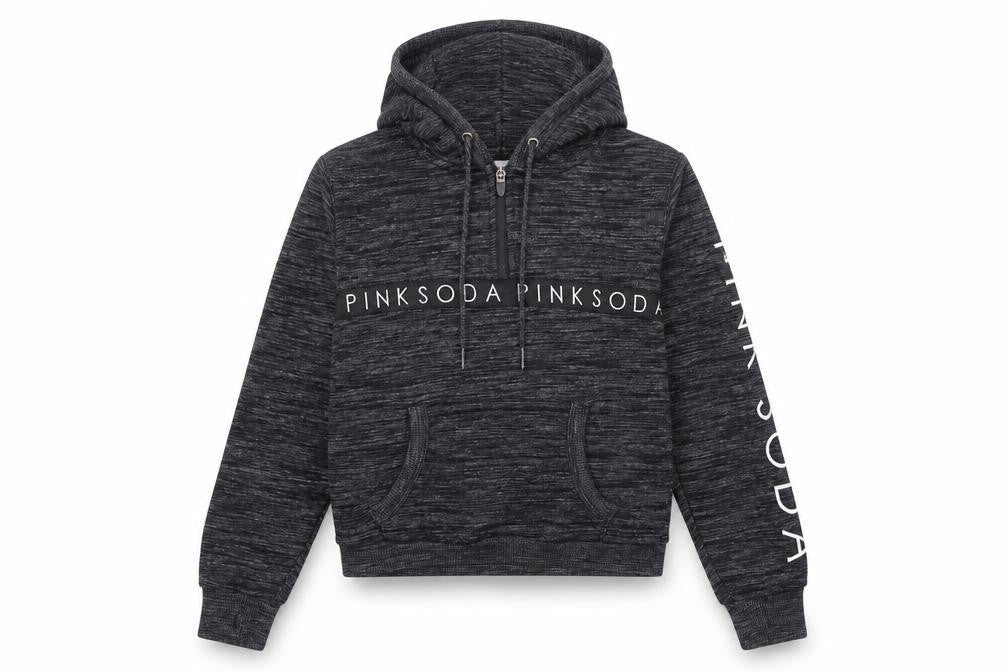 Pink Soda Womens Grey Cotton Pullover Hoodie Size 4 Pullover