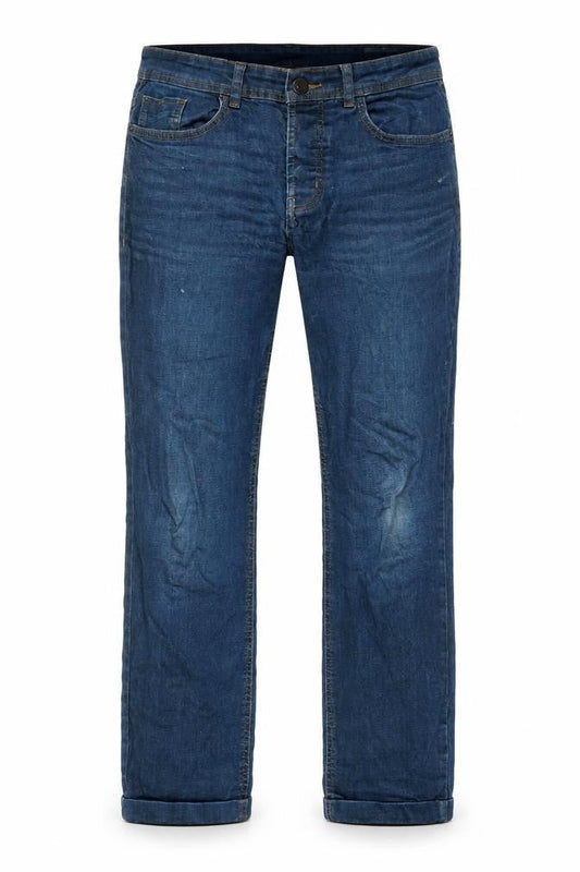 Denim & Co. Mens Blue Cotton Straight Jeans Size 32 in L32 in Regular Button - Pockets