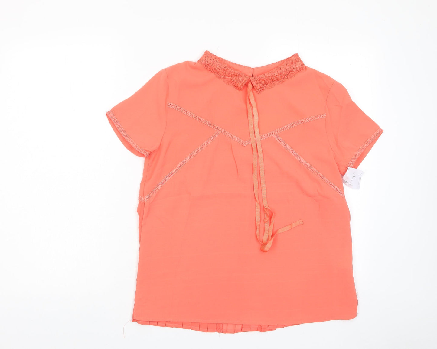 Grace & Mila Womens Pink Polyester Basic T-Shirt Size M Collared - Embroidered