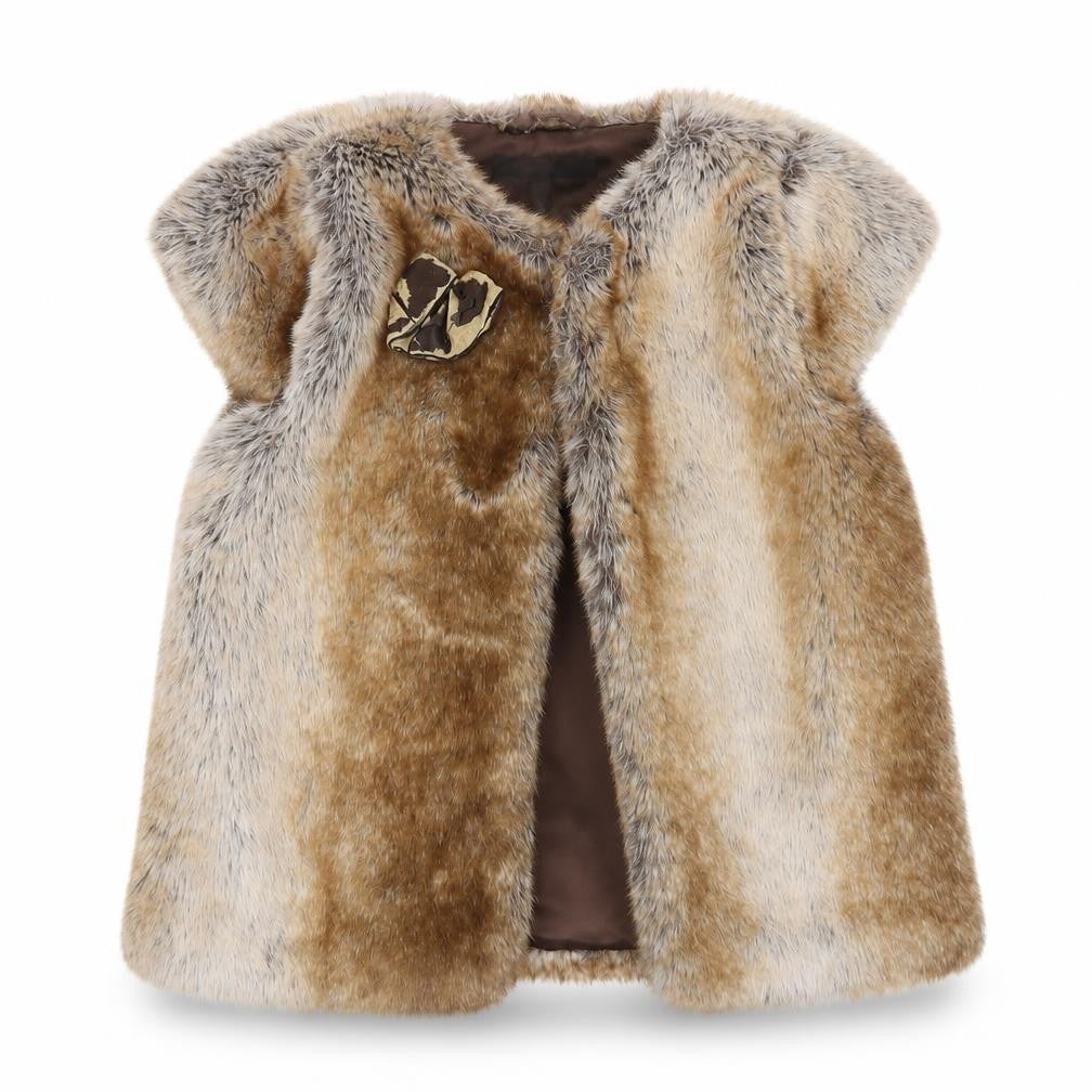 Autograph Girls Brown Jacket Size 3-4 Years Button - Bow