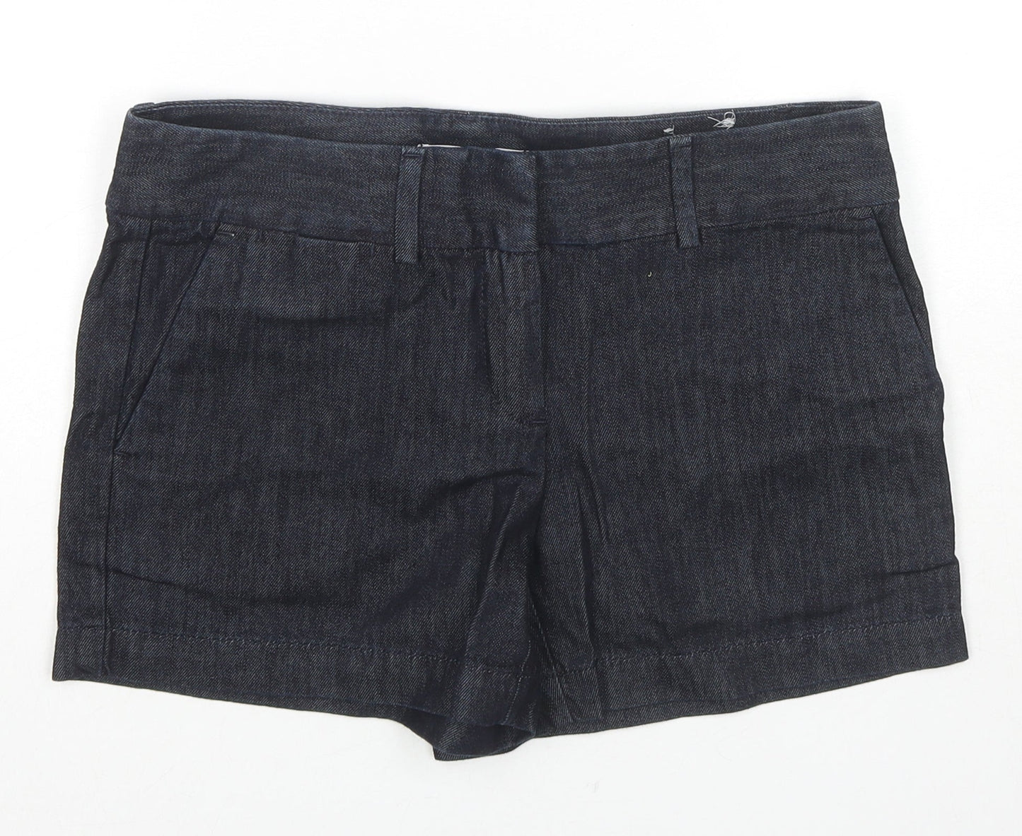 Ann Taylor Womens Blue Cotton Hot Pants Shorts Size 30 in L3 in Regular Zip
