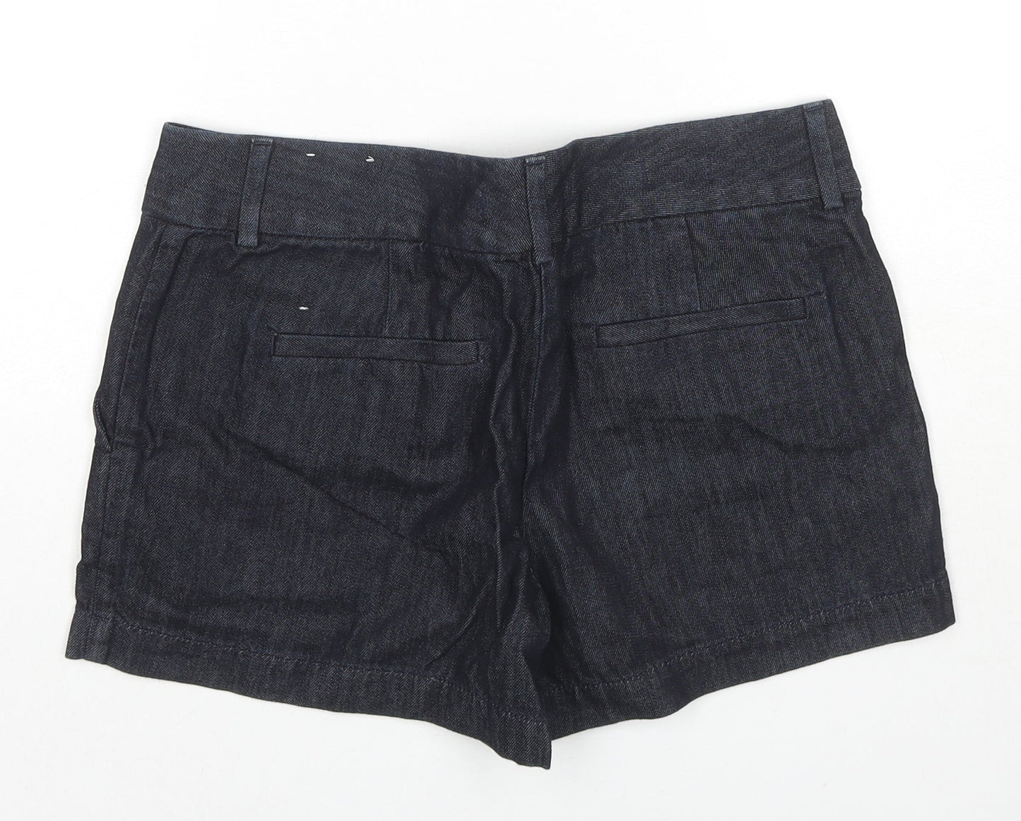 Ann Taylor Womens Blue Cotton Hot Pants Shorts Size 30 in L3 in Regular Zip