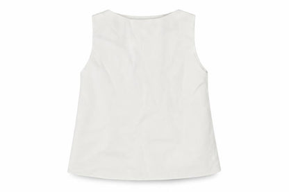 Zara Womens White Viscose Basic Tank Size M Round Neck