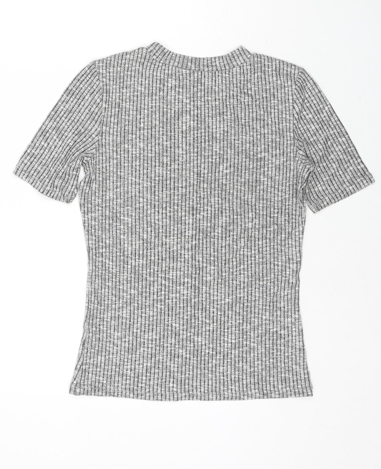 H&M Womens Grey Viscose Jersey T-Shirt Size S Round Neck