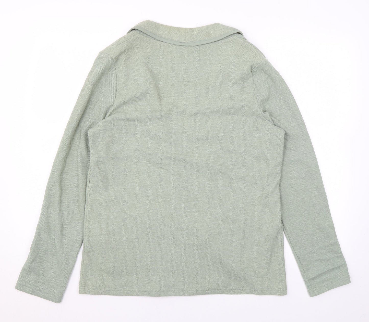 New Look Womens Green V-Neck Cotton Cardigan Jumper Size 12